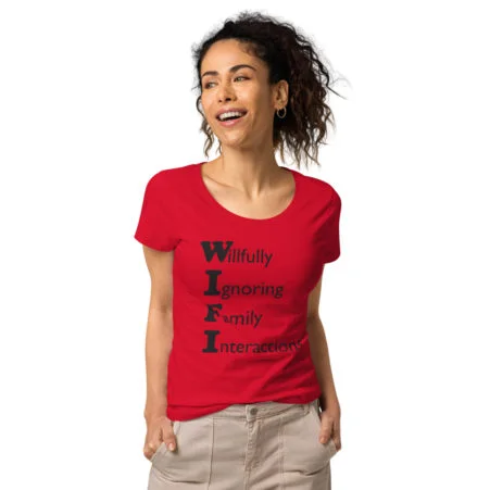 WIFI scoop-neck t-shirt