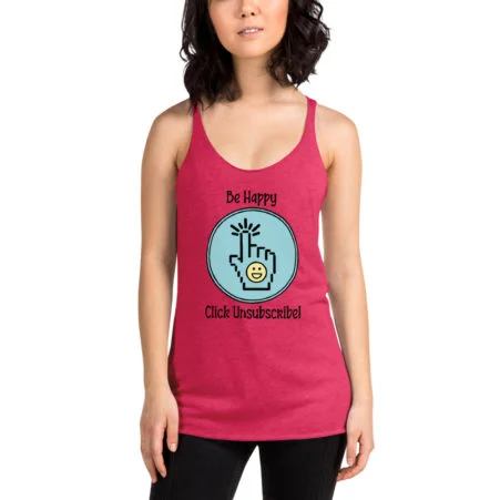 Click Unsubscribe Racerback Tank