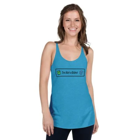 I am not a Robot Racerback Tank